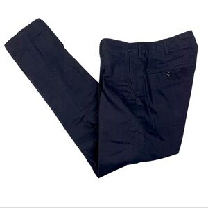 Buck Mason Black Maverick Slim Officer Pants - slub twill, 100% cotton, like new